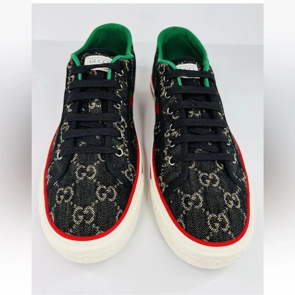 Gucci Tennis 1977 GG Supreme Jacquard Sylvie Sneakers G 13 - US 13.5 - EU 47 - Picture 10 of 11